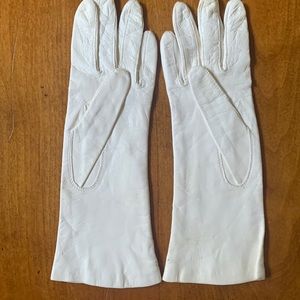 Gloves, women’s, suede/leather? Lined in silk, maybe worn once
